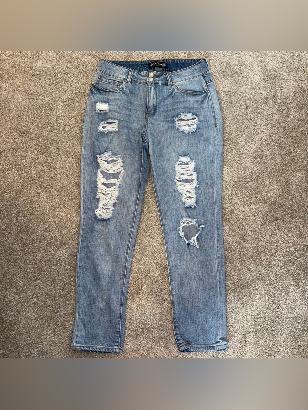 Distressed jeans